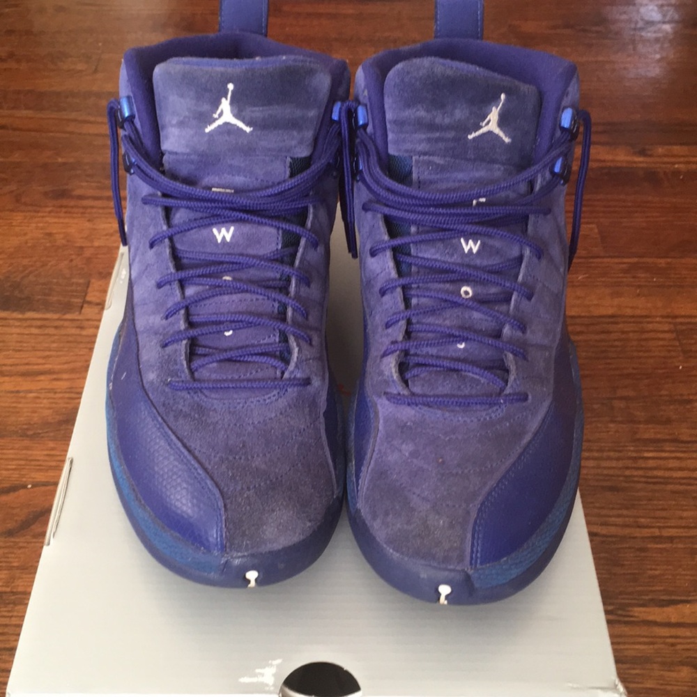 Jordan retro 12 blue suede